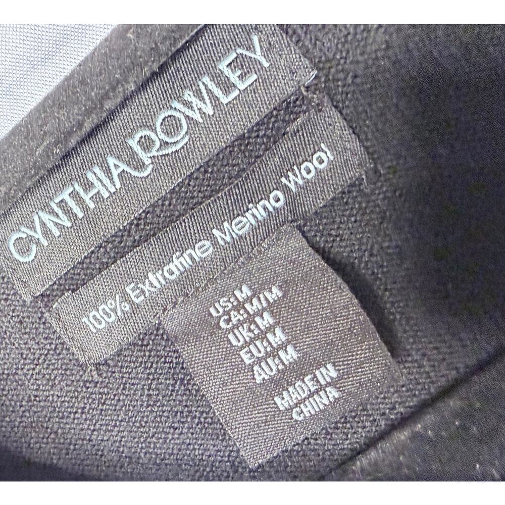 Cynthia Rowley 100% Extra Fine Merino Wool Sweater Dress Sz M Preppy Academia - Picture 2 of 10